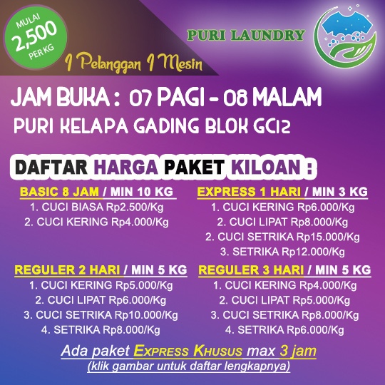 Harga Paket Kiloan